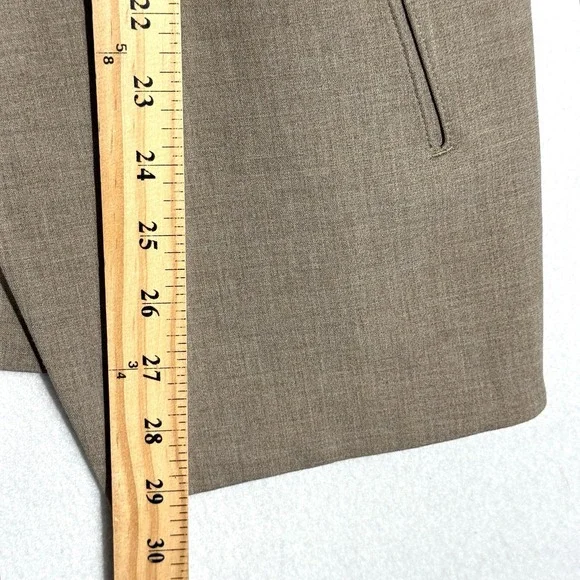 Babaton Power Blazer Womens 4 Neutral Taupe Brown Open 3/4 Ruched Sleeve Career - Picture 15 of 15